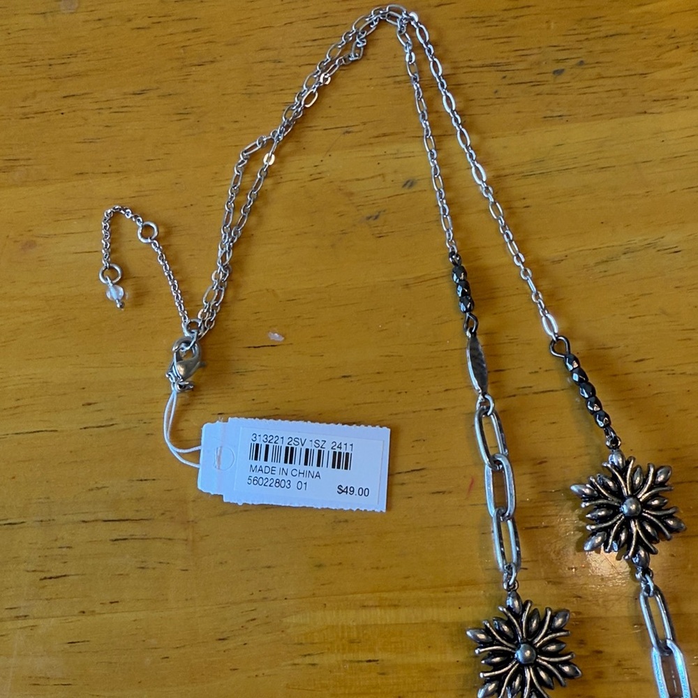 JJill double sided snowflake necklace. New with tag - Picture 11 of 16